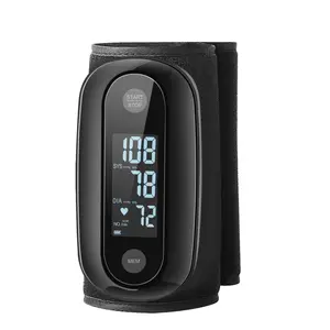 Upper Arm Blood Pressure Monitor with All-in-One Design, Digital BP Machine for Home Use, Cuff Size 9–14 Inches, Portable Blood Pressure Meter with Built-in Rechargeable Battery, Large Display & One-Touch Operation