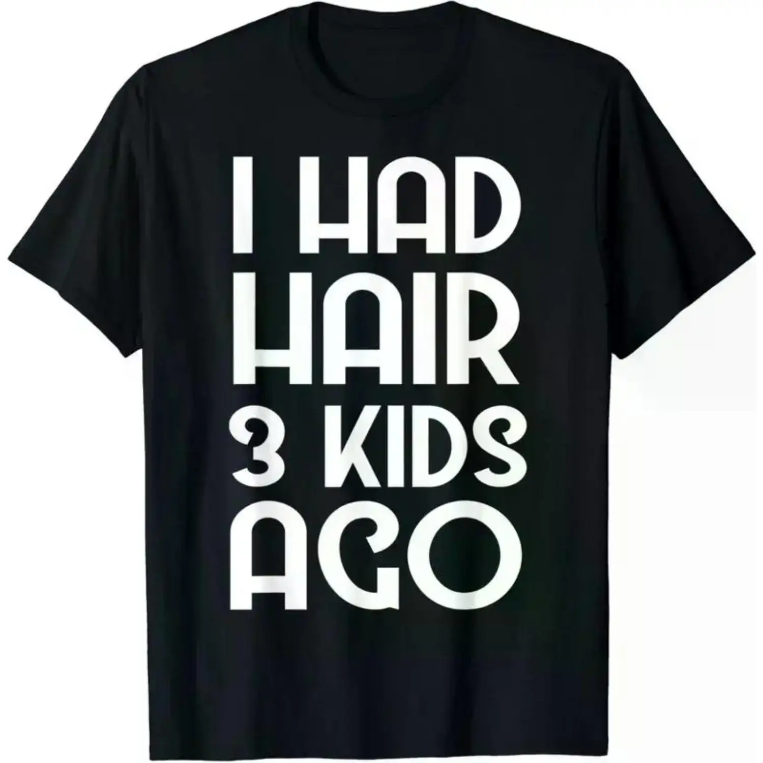 Men's 100% Cotton Humorous Bald Triplets Dad Graphic Print T-Shirt - Casual Short Sleeve Round Neck, Classic Unisex Fit Casual Wear, Breathable Vibrant Menswear, Father's Day Gift Top