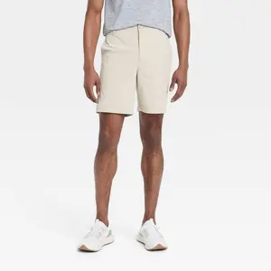 All In Motion Men's 8" Golf Shorts - Quick-Dry UPF 50+ Performance Athletic Shorts with 4-Way Stretch & Zippered Pockets