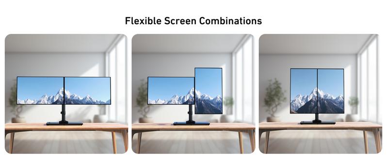 HUANUO Freestanding Dual Monitor Stand, 32 Inch Dual Monitor Mount for 2 Screens, Holds up to 19.8 lbs per Arm, Gaming Monitor Arm Riser with Tempered-Glass Base, Tilt, Swivel, Rotation, Black HUANUO Freestanding Dual Monitor Stand, 32 Inch Dual Monitor Mount for 2 Screens, Holds up to 19.8 lbs per Arm, Gaming Monitor Arm Riser with Tempered-Glass Base, Tilt, Swivel, Rotation, Black