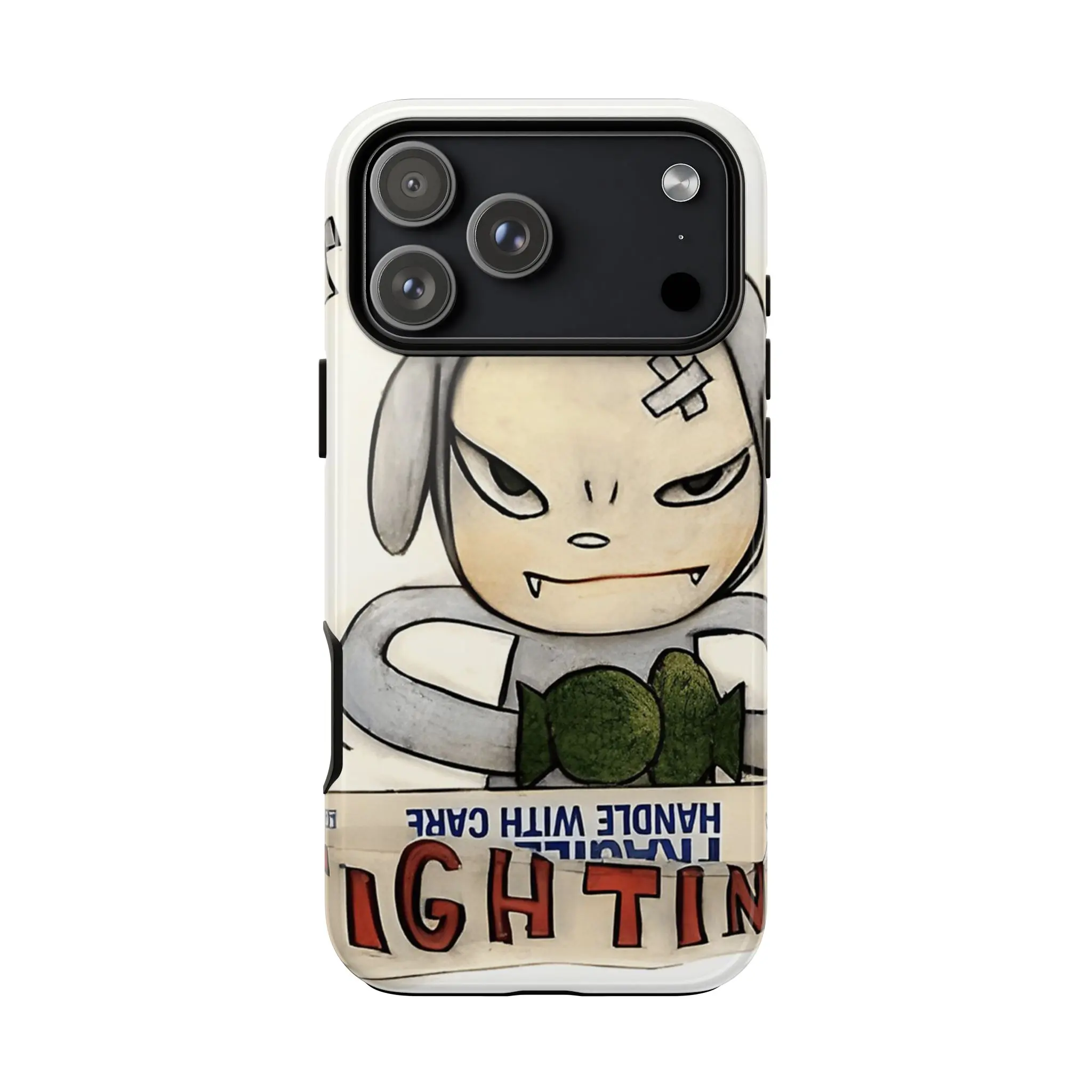 Yoshitomo Nara Inspired Tough iPhone Case – Fighting Bunny, Devil