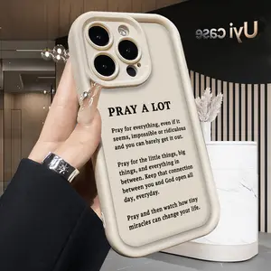 Daily Prayer Soft Case for iPhone 17 Air 16 Pro Max 15 Plus 14 13 12 11 X XS Shockproof Drop Protection Rugged Durable Silicone Cover Anti-Scratch Festive Design