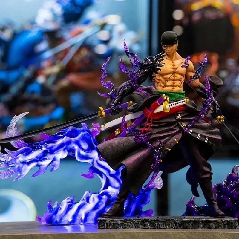 25cm Anime Zoro Figure, Sky Painting, Roronoa Zoro Action Figure, PVC Collectible Model Toy, Birthday Gift