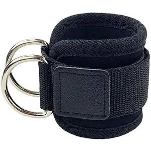 Adjustable Ankle Strap with Double D-Rings and Neoprene Support Ankle Straps for Cable Machines for Kickbacks, Workouts, Leg Extensions, Curls, and Hip Abductors for Men and Women