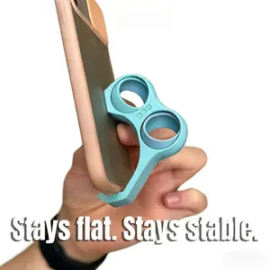 Ergonomic Finger Ring Smartphone Grip, Anti-Slip Dual Finger Loop Stand, Game & Streaming Holder, Mount, Stress Relief Toy, Long-Lasting Comfort, Cell Phone Holder