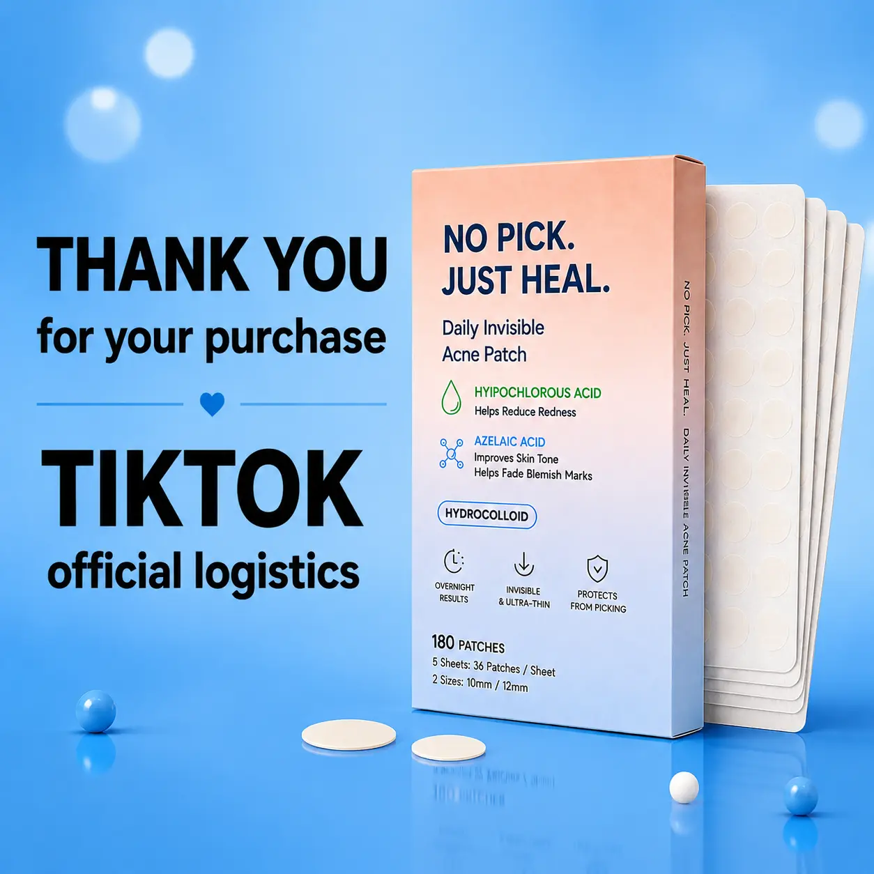 Acne patches—— electronic virtual voucher, electronic after-sales support, expedited shipping, faster production, faster delivery, official logistics (purchase does not include extra gifts).