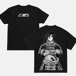 Uchiha Madara x Naruto Crew Neck Short Sleeve Anime Graphic Double-Printed Cotton T-Shirt Unisex Breathable Streatwear Casual Pure Color Tee manga apparel