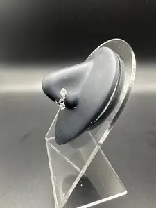 Silver Crystal Clip-On Nath/Nose Ring & Ear Cuff - Non-Piercing Bridal Nose Pin, Traditional Indian Fashion Jewellery