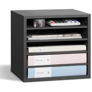 VEVOR Literature Organizers, 12 Compartments Office Mailbox with Adjustable Shelves, Wood Literature Sorter 20.4x12x16.1 inches for Office, Home, Classroom, Mailrooms Organization, EPA Certified BrownVEVOR Super Brand Day