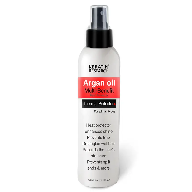 KERATIN RESEARCH Thermal Heat Protector Hair Spray Enhances shine, Eliminates Frizz, Detangles Hair, protects hair from High heat, Ease on Styling prevents split ends Replenishes hair Nutrients Heat Activated Spray