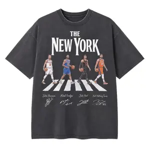 New York Basketball Abbey Road Shirt, Gildan Knicks Fan Tee, Jalen Brunson Karl-Anthony Towns Graphic Shirt, Vintage NYC Basketball Apparel