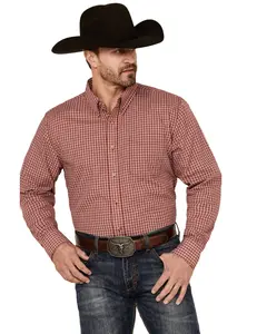 Wrangler Men's Riata Men'S Assorted Plaid Print Long Sleeve Button-Down - 112346244