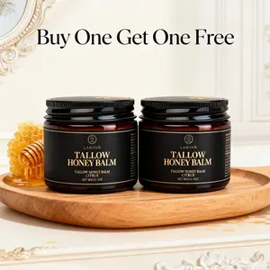 LANYAN Beef Tallow For Skin, Premium Grass-Fed Beef Tallow and Honey Balm Cream , Face and Body Moisturizer, All Skin Types, 2.12 OZ