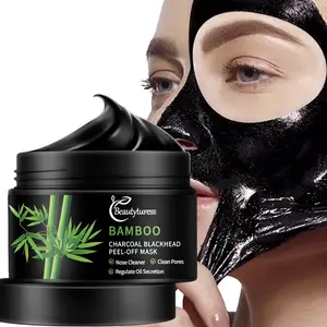 Bamboo Charcoal Blackhead Peel-off Mask, Deep Cleansing Facial Mask, Blackhead Removal Facial Skin Care Product for Women & Men, Blackhead Clean Pores, Regulate Oil Secretion, Blackhead Remover Mask