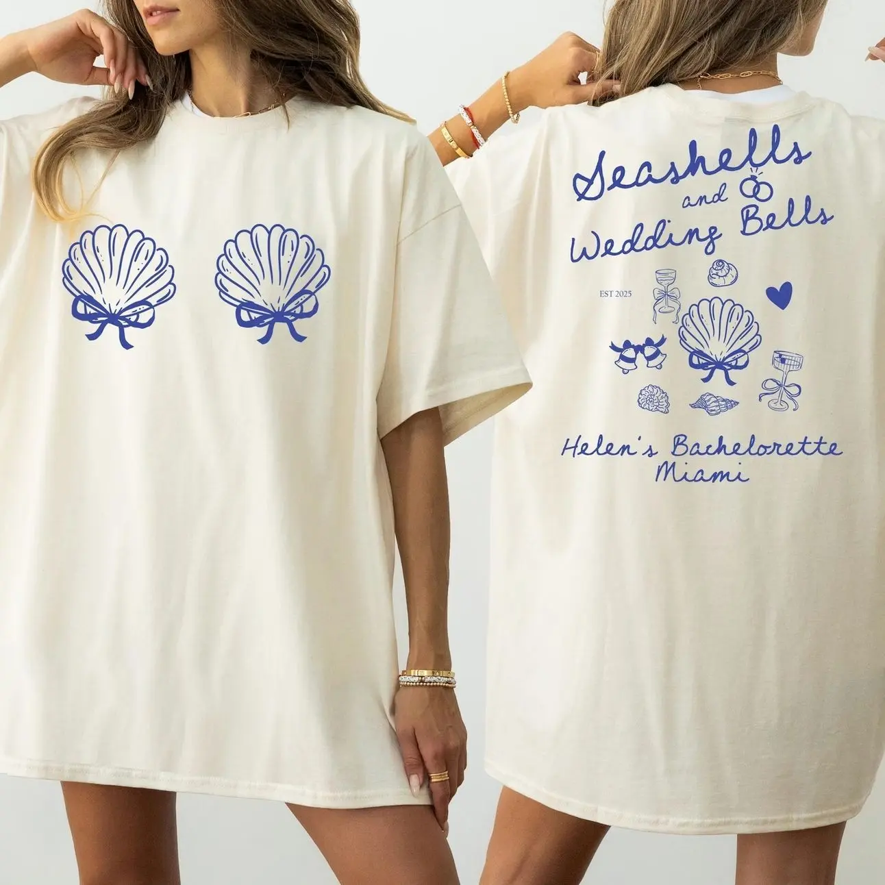 Men's 100% Cotton Crew Neck Short Sleeve Classic Tee - Custom Shell Prints All Seasons Casual Streetwear Top for Bachelorette Beach Events