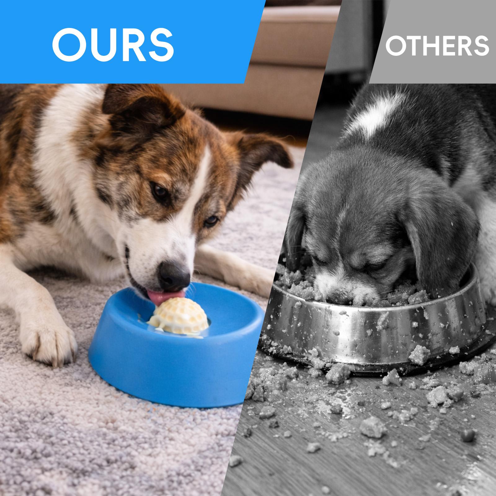 Slow Feeder Dog Bowl for Small Breeds – 180ml Wet Food Slow Feed Bowl, Anti-Choke Rolling Ball Design, Interactive Dog Feeding Bowl for Puppies & Senior Dogs