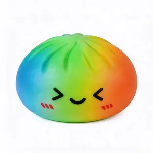 Extra Large Rainbow Dumpling Squishy | Soft TPR Stress Relief Fidget Toy | Cute Anime Design