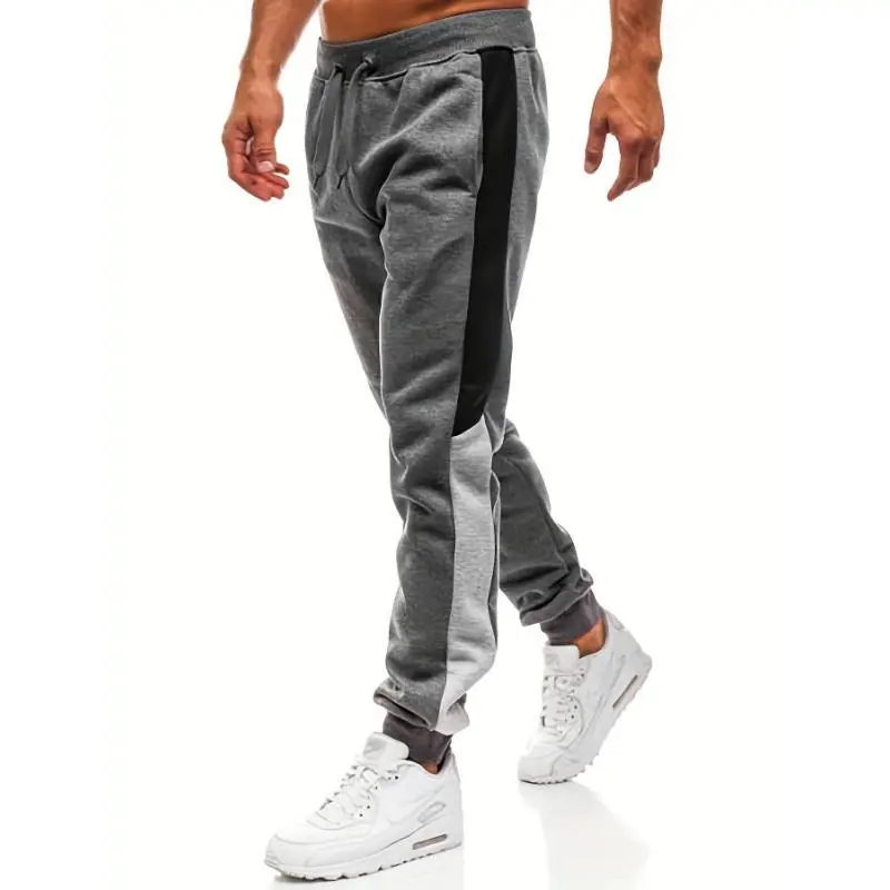 Solid Color Plus Size Athletic Joggers - 1pc, 95% Polyester 5% Elastane, Knit Fabric, Slight Stretch, Regular Fit, Sports Style with Pockets Solid Color Plus Size Athletic Joggers - 1pc, 95% Polyester 5% Elastane, Knit Fabric, Slight Stretch, Regular Fit, Sports Style with Pockets
