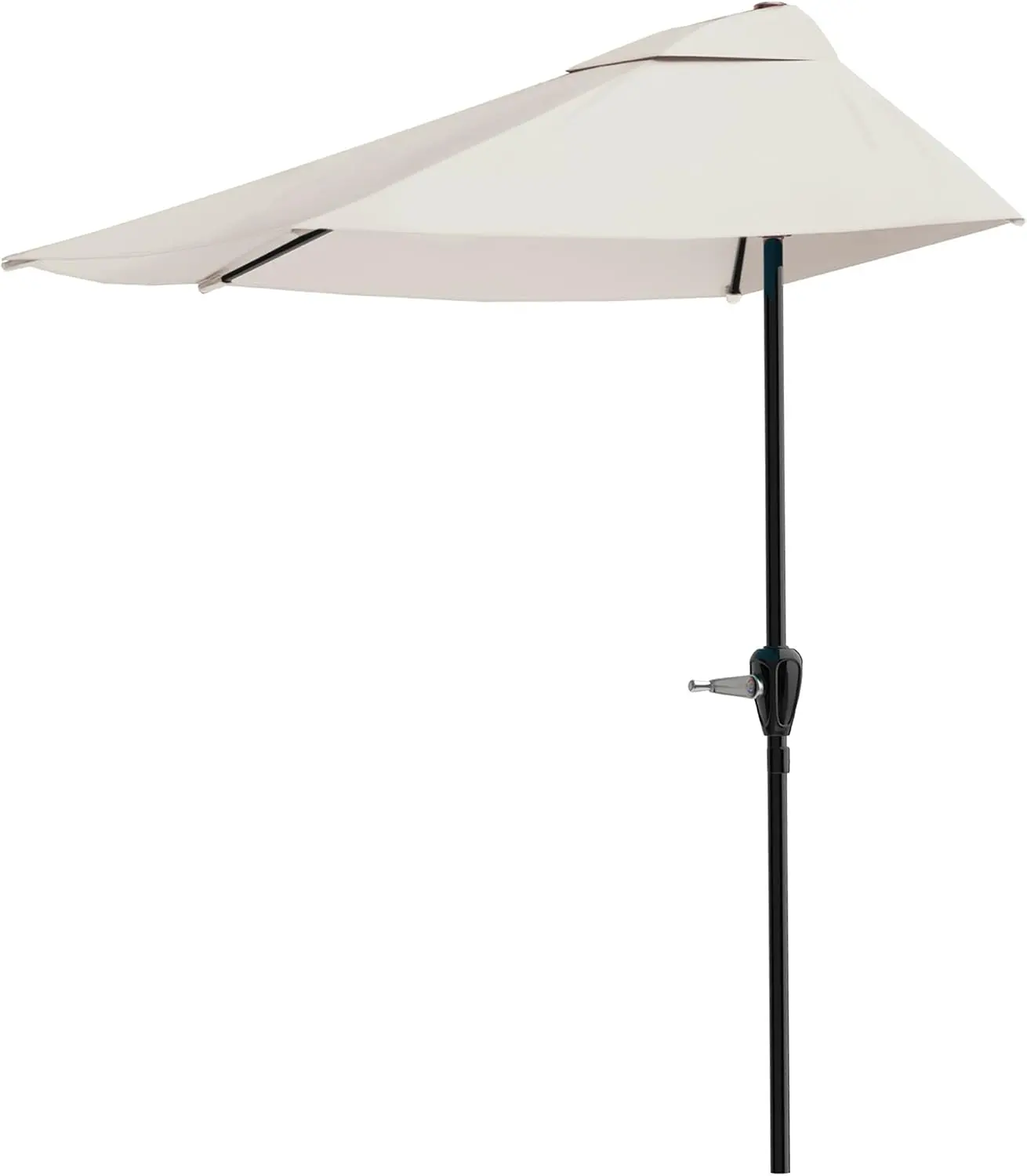 Pure Garden Half Umbrella Outdoor Patio Shade, 9ft, Champagne