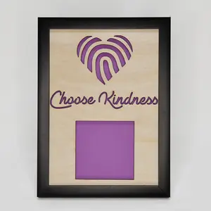 Choose Kindness Wood Art Photo Mat 5x7 Framed - Inspired by compassion, crafted with care
