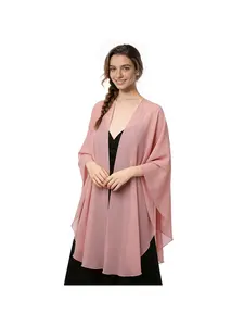 New chiffon spring and summer extra-long shawl for women, high-end poncho, thin outerwear, decorative, travel, sun protection
