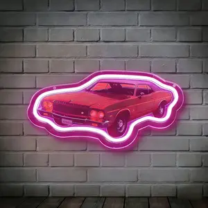 Classic Car LED Neon Light Decor, Vintage Racing Style, Perfect for Car Enthusiasts' Garages, Showrooms, Living Rooms, Creative Decoration