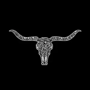 Tooled longhorn decal