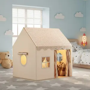 Fun Kids Game Tent, Unisex Pretend Play Castle, Iron Stand Toy Tent, Child's Secret Hideout & Sleep Tent, Zipper Closure, Portable Entertainment House, Portable Play Area