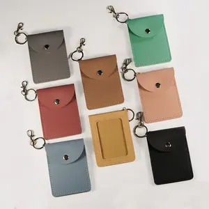 By the Graces - Vegan Leather Wallet/Badge Holder Add-on for Personalized Lanyards - Great for Holding Badges, Cash, Coins, Cards, & Keys