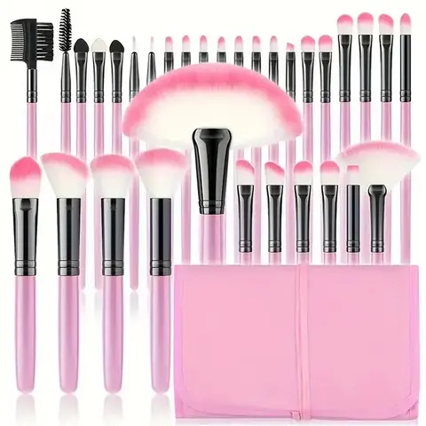 32-Piece Makeup Brushes Set – Professional Tools for Every Makeup Look Cosmetic Case Foundation Smooth