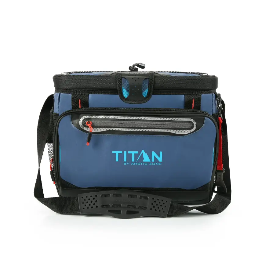 Titan by Arctic Zone 30 Can, 20 Quart Zipperless Soft Cooler, Ocean Blue Titan by Arctic Zone 30 Can, 20 Quart Zipperless Soft Cooler, Ocean Blue