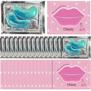 30pcs Moisturizing lip masks and eye masks, collagen eye patches, moisturizing eye and lip mask sets, effectively nourish the skin of the lips and eyelids, suitable for women