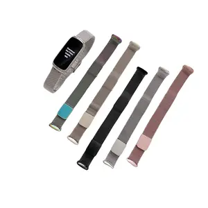 Doemoil  Loop Bands for Fitbit Luxe Bands Women Men Stainless Steel Mesh Loop Adjustable Wristband Replacement Strap for Fitbit Luxe/Luxe Special Edition Fitness Tracker