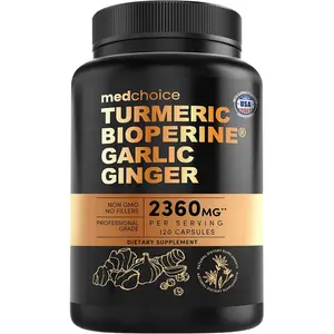 4-in-1 Turmeric Joint Support Supplements with Garlic and BioPerine - 2360 mg High Potency Herbal Blend for Mobility, Everyday Flexibility, Digestive Comfort, and Active Aging Support (120ct)