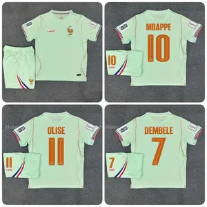 French Soccer Jersey Set 2026 Away Style, Adult Football Uniform Kit, Breathable Mesh Polyester Sportswear