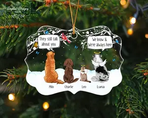 Personalized Pets Memorial Ornaments 2024, They Still Talk About You Dog Memorial Ornament, Pet Loss Sympathy Keepsake, Pet Remembrance Gift