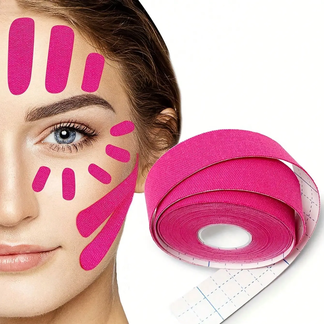 High Elasticity Forehead Eye Neck Lifting Patch, Relieves Muscle Pain, Non-Invasive V Face Anti-Wrinkle Patch, Low Allergy No Odor Facial Correction