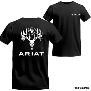 Ariat Hunting Deer Skull T-shirt, Western Cowboy Graphic Tee, Outdoor Adventure Shirt