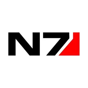 Mass Effect 2 N7 Decal black/red - Sale