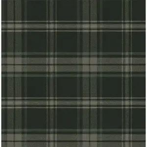 NextWall Greenery Sennehill Plaid Peel and Stick Wallpaper