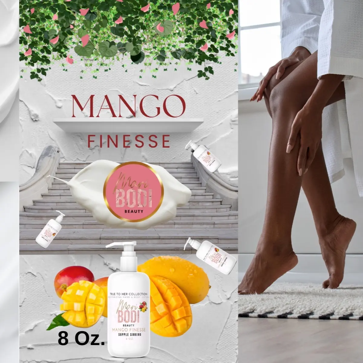 Hydrating Shea Butter Whipped Natural Hand & Body Lotion  - Mango Finesse