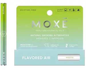 MOXE Natural Mojito Air Inhaler | Non Electric Long-Lasting Flavored Air Refreshing Support | Oral Fixation Peppermint, Lime, Bergamot & Menthol Essential Oils, Craving Relief