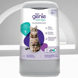 Litter Genie Easy Roll Pail Cat Litter Disposal, Air-Tight Cat Waste Disposal System with 6-Month RefillSize: 5 inch Automatic