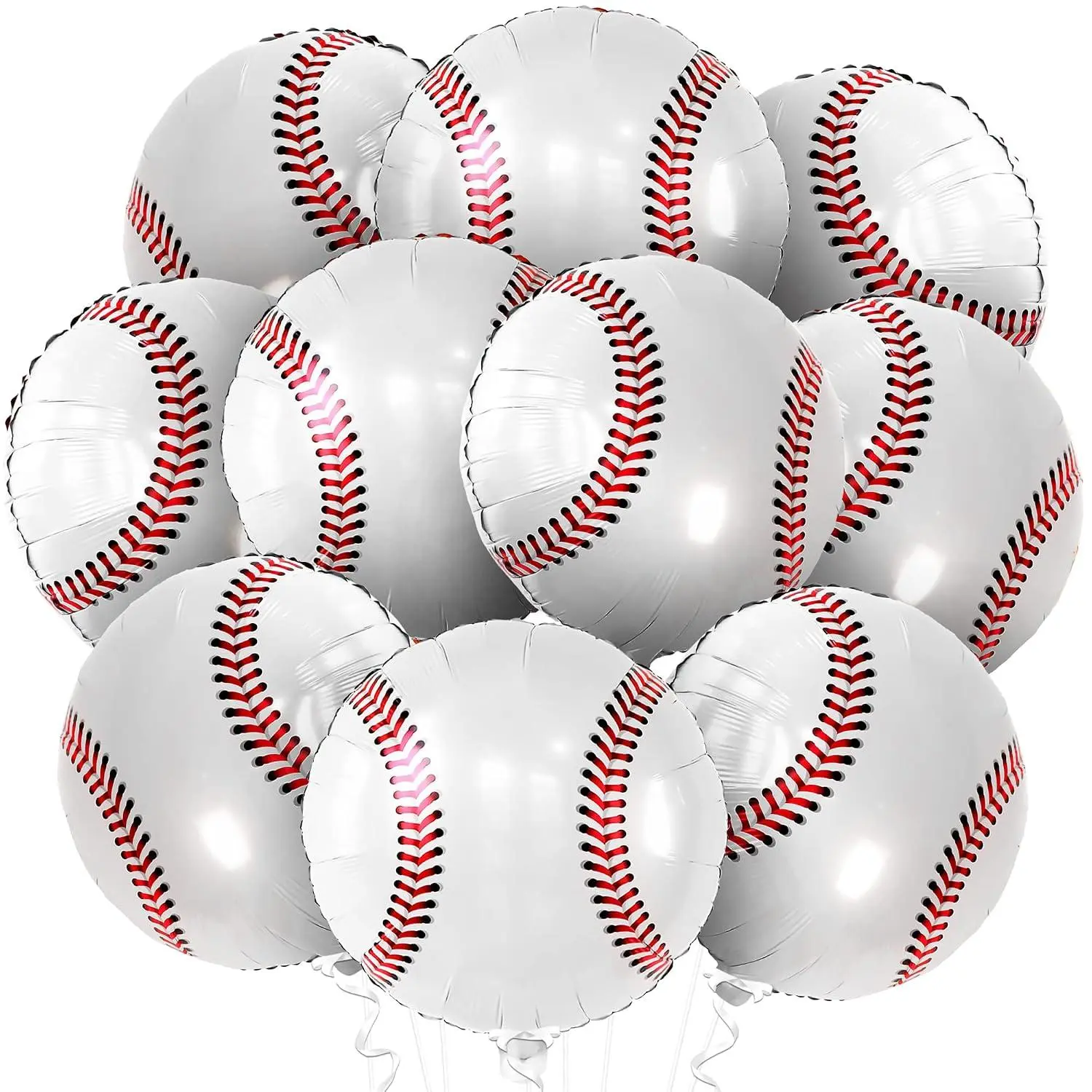 Big 10 Pieces Baseball Balloons - 18 InchBaseball Party Decorations | Softball BalloonsBaseball Birthday Decorations | Baseball Birthday Party Supplies | Baseball Decorations For Party