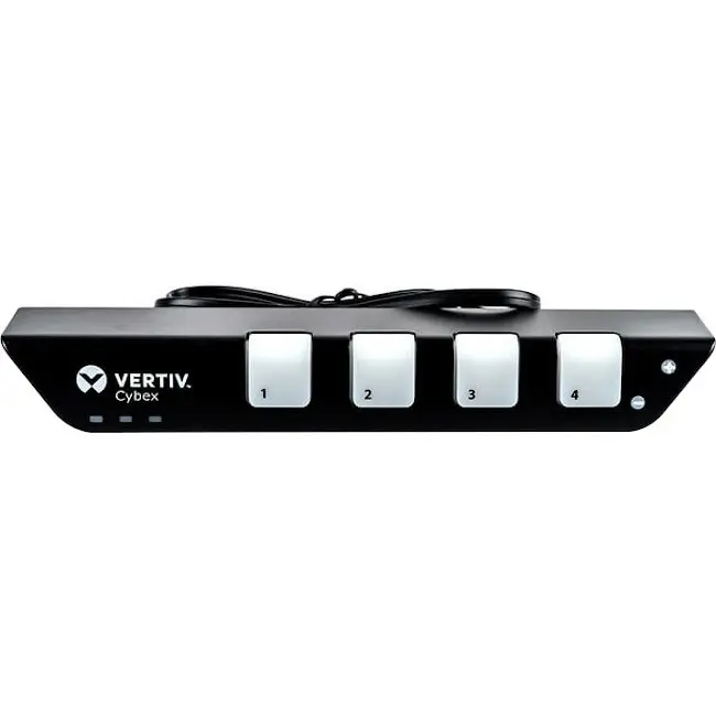 Avocent Cybex 4-Port KVM Switch - Active Front Panel, Remote Control, TAA Compliant, Multiple Ports