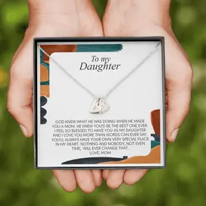 Daughter Necklace With Kids Initial Necklace, Daughter Mothers Day Gift From Mom, To My Daughter On Mother's Day, Grown Up Daughter Gift