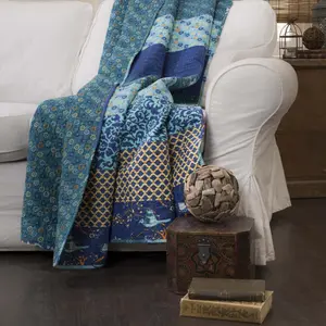 Lush Decor Royal Empire Throw - Blue and Turquoise Patterned Design, Soft and Cozy Fabric, Ideal for Home Decor