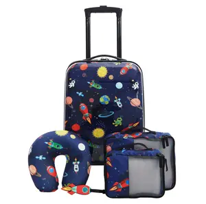TPRC Butterfly Print 5-Piece Kids Hardside Travel Luggage Set – Lightweight & Durable