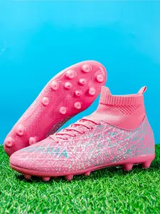 Men's High Top Lace Up Football Shoes, Comfortable Breathable Football Shoes, Professional Football Boots for All Seasons, Cleats for Soccer