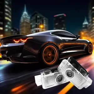 🚗✨2pcs Car Door Lights Logo Projector Puddle Lights Compatible with A1/A3/A4/A5/A6/A7/A8/Q3/Q5/Q7/Q8/R8/TT/A4L/A6L E-Tron Series Accessories, No Fade 4K-HD Car Welcome Lights